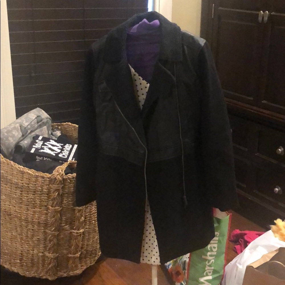 Moto trench coat